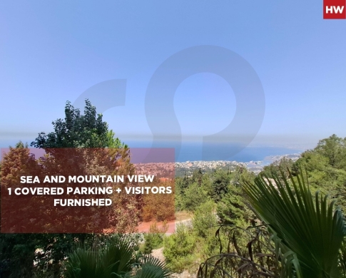Sea and mountain view, Furnished, 1 covered parking + visitors ,Adma -Keserwan/ أدما REF#HW136907