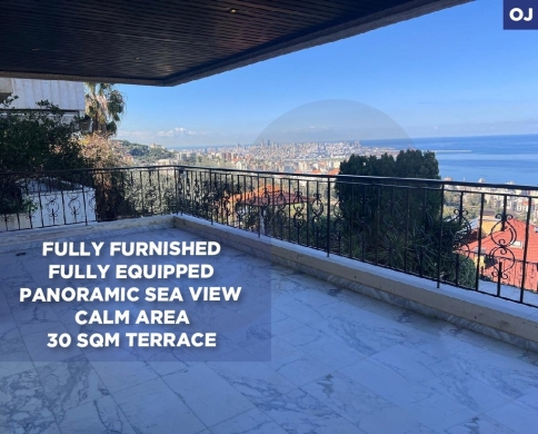 Panoramic sea view, terrace, metn, bsalim/بصاليم REF#OJ136724