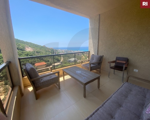 open mountain and sea view,Semi furnished,Batroun/البترون REF#RI135858