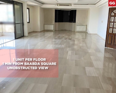 Unobstructed view ,prime location , Baabda Town /بعبدا REF#GG133319