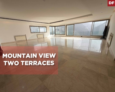 2 tarraces, covered parking, mountain view,Rabweh/ربوة REF#DF131940