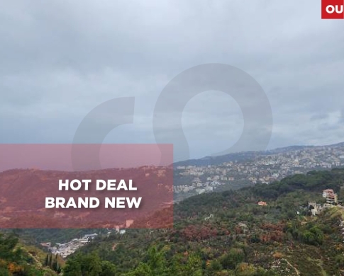 Unobstructed mountain and sea view IN Qornet El Hamra REF#OU131184 !