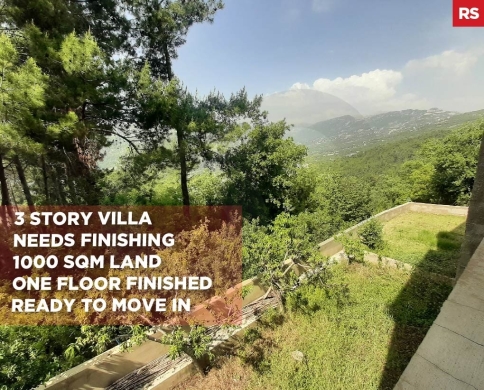 3 story villa in hsoun jbeil , on 1000 sqm land , needs finishing REF#RS110984