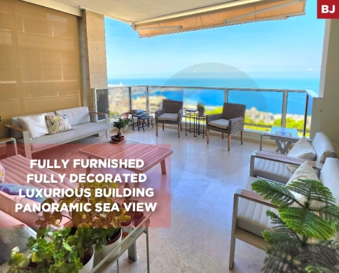 Fully furnished/Panoramic sea view/Keserouan/Sahel Alma-ساحل علما/REF#BJ139868