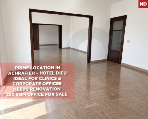 Office for Sale/Prime Location/Needs Renovation/Beirut/Achrafieh-الأشرفية/REF#ND139846