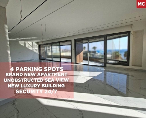 Brand New Apartment/Unobstructed Sea View/Beirut/Rawche-روشه/REF#MC139732