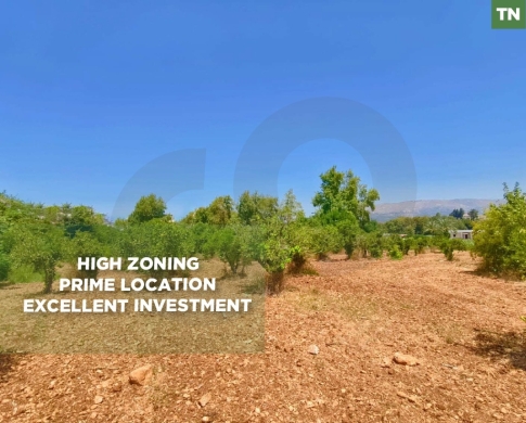 1,100 SQM Land in Zgharta | زغرتا | 30/90 High Zoning | Flat | $187,000 | REF#TN139703