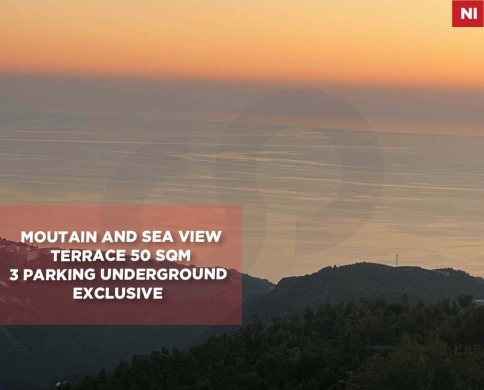 EXCLUSIVE mountain and sea view TERRACE jbeil, blat/بلاط REF#NI139555
