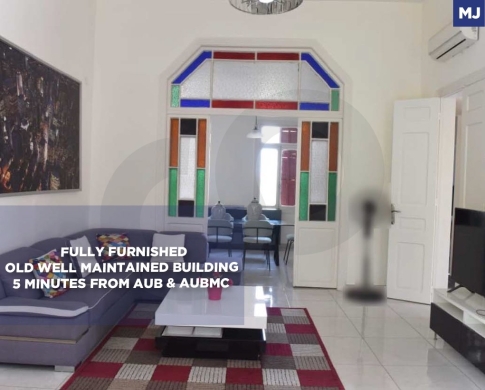 130 SQM Fully Furnished Apartment for Rent in Ain Al Mraiseh-BEIRUT /عين المريسة / REF#MJ139494