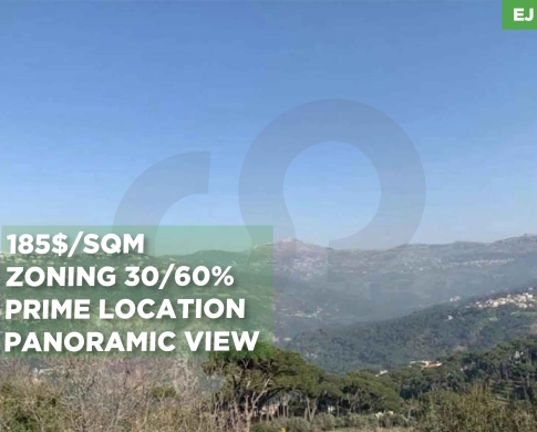 LAND/ panoramic views/easy access to the city/Abadiyeh,BAABDA/عبادية/ REF#EJ139435 !