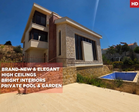 VILLA/ PRIVATE POOL AND GARDEN/Souk el Ghareb - Aley/سوق الغرب/ REF#HD139408 !
