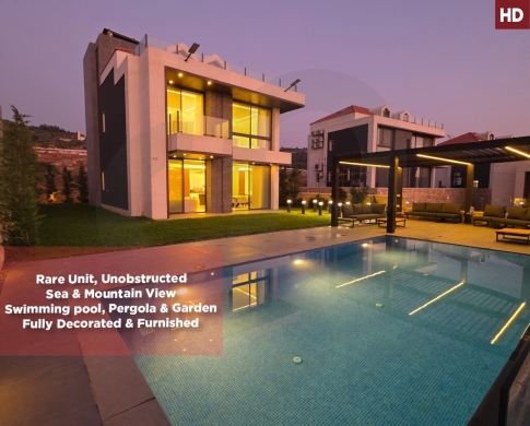 VILLA FOR SALE / SEA AND MOUNTAIN VIEW / FULLY FURNISHED / DAMOUR-CHOUF / دامور / REF#HD139337