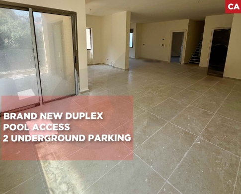 DUPLEX/BRAND NEW/Pool Access/ partial sea views/TABARJA,KESEROUAN/طبرجا/ REF#CA138950 !