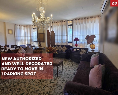 Main street/authorized apartment/well decorated/AIN EL REMMANEH,BAABDA/عين الرمانه/ REF#ZD138922 !