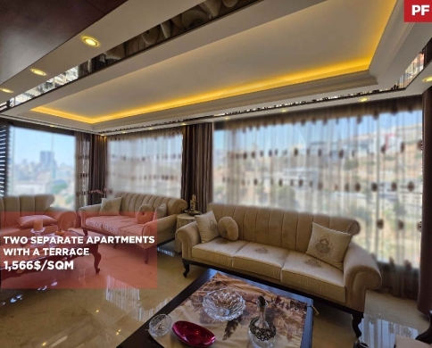 Two Separate Apartments with a Terrace/well-maintained building/Hazmieh ,BAABDA/الحازمية/ REF#PF138830 !