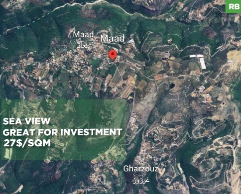 LAND/Maad, Jbeil/معاد/ zoned 25/50/ mountain and sea views/ REF#RB138852 !