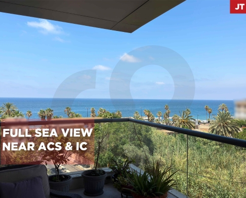 FULL SEA VIEW/ Manara, Beirut/المنارة/ bright and elegant living/ REF#JT138457 !