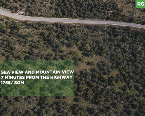LAND/sea and mountain views/main road/Zoning 30/90/Ras Osta /JBEIL/راس اسطا / REF#RG…