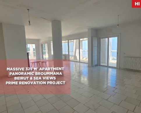 Massive 325 m² Apartment - Panoramic Broummana Sea Views – Prime Renovation Project REF#HI138305