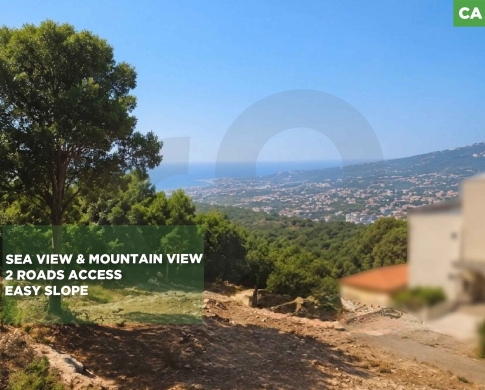 LAND/Ghedras |غديرس,KESEROUAN/ Easy slope | Sea and mountain view/ REF#CA138225 !