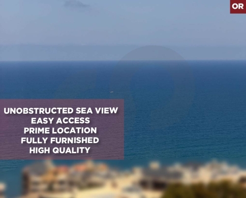 unobstructed sea view, furnished, prime location, dawhet el hoss/دوحة الحص REF#OR137826