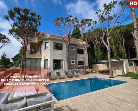 EXCLUSIVE ULTRA-LUXURY VILLA IN AINAB - ALEY | SEA & MOUNTAIN VIEWS | NATURE-INSPIRED INTERIORS/REF#HD137780