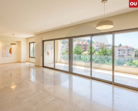 CALM AREA/Sea and mountain view/ New building/CORNET CHEHWAN/قرنة شهوان/ REF#OU137682 !