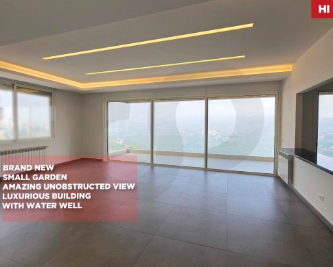 Small garden/unobstructed view/Broummana, Metn/برمانا / REF#HI137318 !