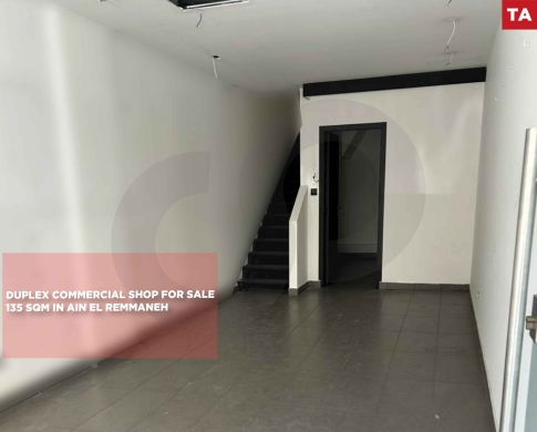 Duplex commercial shop/Ain El Remmaneh,Beirut/عين الرمانة/REF#TA137108