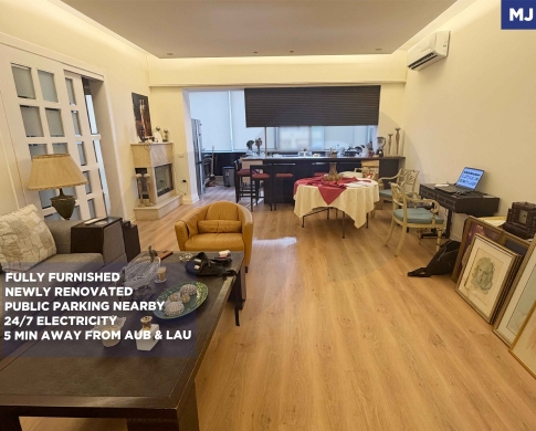 24/7 Electricity/HAMRA,BEIRUT/الحمرا/Cozy and fully furnished/ REF#MJ136979 !