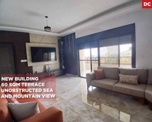 Open Sea & Mountain View | 60 SQM Terrace/HALAT,JBEIL/حالات / REF#DC136859 !