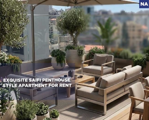 Penthouse Style Apartment for RENT,Saifi, Beirut/صيفي REF#NA136129