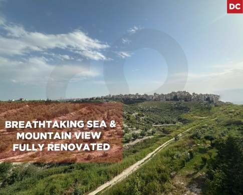 2 parking spots,Unobstructed mountain&sea view,Saida/صيدا REF#DS135546
