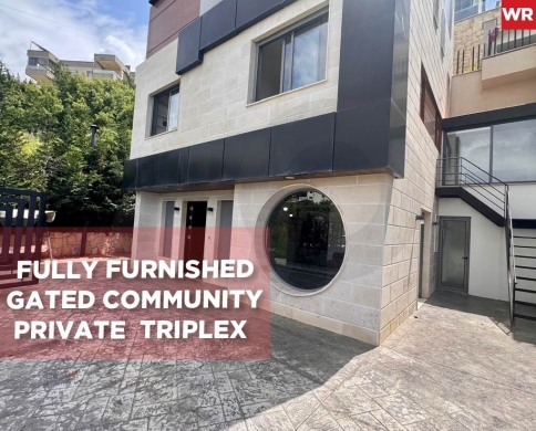 Triplex/Fully furnished/TERRACE/MAID'S ROOM/Blat/بلاط/ REF#WR135209 !