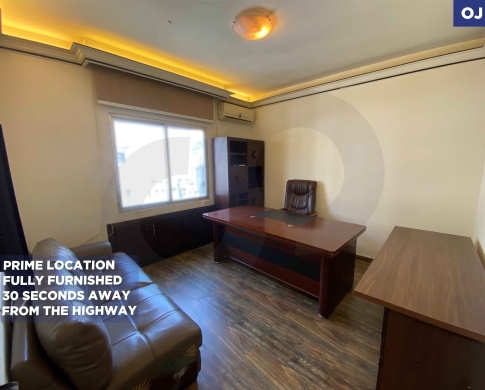 Fully furnished office/Zalka/زلقا/strategic location/ REF#OJ134957 !