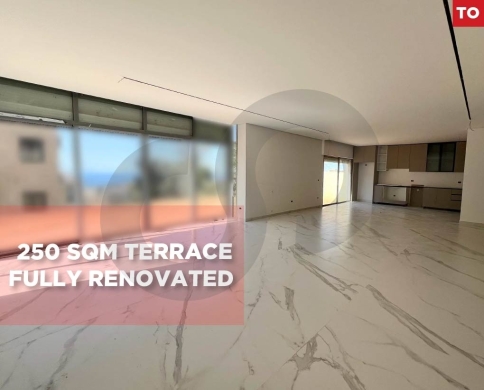 250 SQM Terrace , Fully renovated , Rabweh /ربوة REF#TO133698
