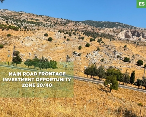 Prime Investment Land/Main Road Frontage/Chouf/Ain Zhalta-عين زحلتا/REF#ES139896