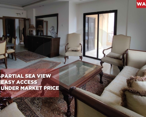 3 balconies/Prime location/sea view/Khaldeh/خلدة ! REF#WA133245 !
