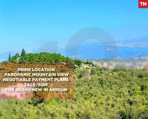 Prime Location , Panoramic Mountain View , Amioun/ أميون REF#TN133149