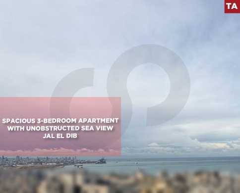 2 Balconies, 1 parking, Sea View,Jal El Dib/جل الديب،REF#TA132315