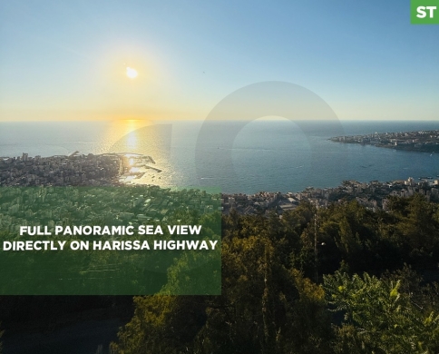 Full panoramic Sea view, on the highway, Harissa/حريصا REF#ST132046