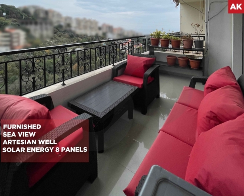 3 balconies/Sea view/Bchamoun/yahoudiye/ بشامون اليهودية -REF#AK131740