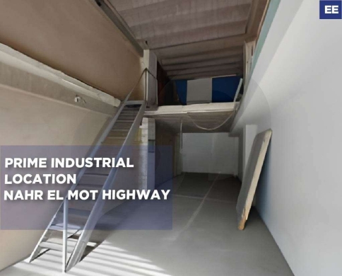 REF#EE13167 prime industrial location, mezzanine nahr el mot/نهر الموت