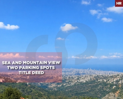 Sea and Mountain View- ‎2 Parking Spots - Chouit , BAABDA REF#HR130655
