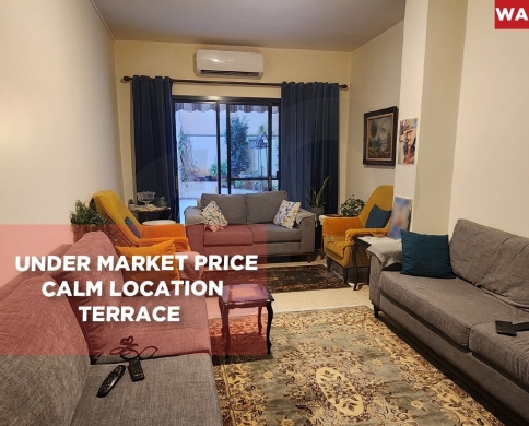 under Market price, calm area, terrace, khaldeh/خلدة REF#WA130446