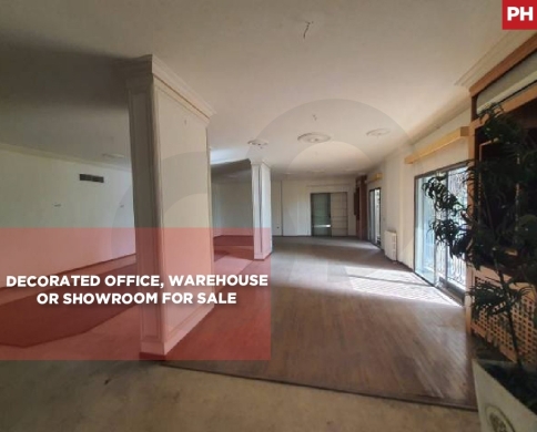For Sale: Decorated office, warehouse or showroom in Mansourieh with Terrace – Prime Commercial Property REF#PH130340