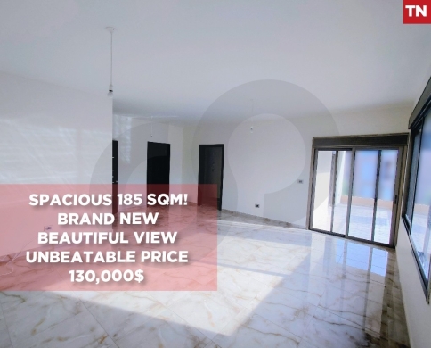 Spacious 185 SQM Apartment for Sale – living room–salon- Big Balconies – Beautiful View – Only 130,000$ REF#TN129795
