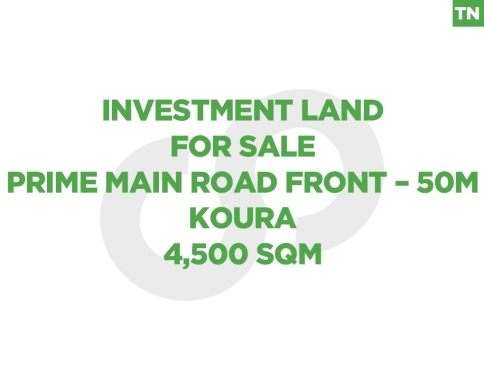 Prime 4,500 SQM Land for Sale in Koura – 50m Main Road Front – Zoning 20/40 – Excellent Investment Opportunity REF#TN129430