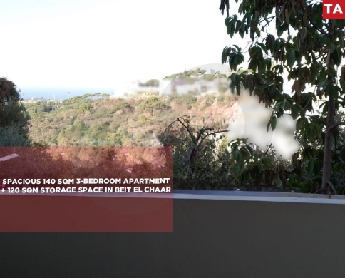 Spacious 140 sqm 3-Bedroom Apartment + 120 sqm Storage Space in Beit El Chaar REF#TA128827