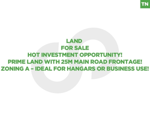 Zgharta – 1,730 SQM Land with 25M Road Frontage – Zoning A (80% Buildable) – Perfect for Hangars or Business Investment! REF#TN128277